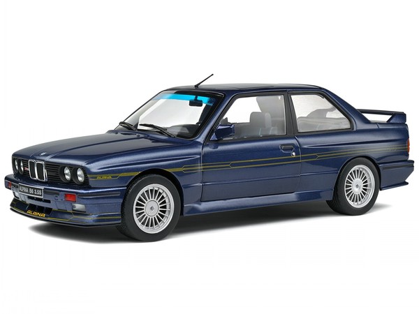 BMW E30 Alpina B6 3.5 S 1990 Mauritius Blau Modellauto S1801520 Solido 1:18-image