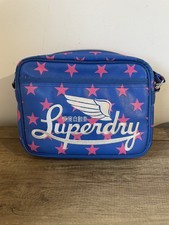Superdry All Star Icarus Alumni Messenger Satchel Bag - Blue Pink Kogal