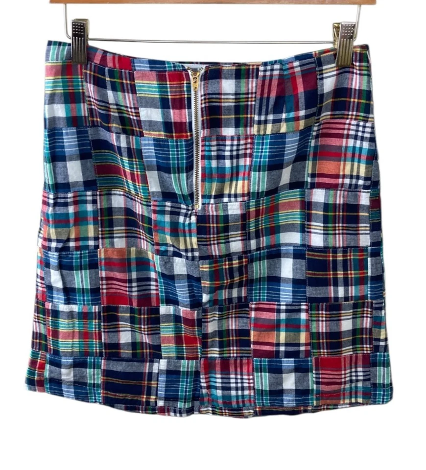 Falda a Cuadros Náufrago Nantucket Island Madras Talla 2 Costa Este Preppy Foto 2 de 3