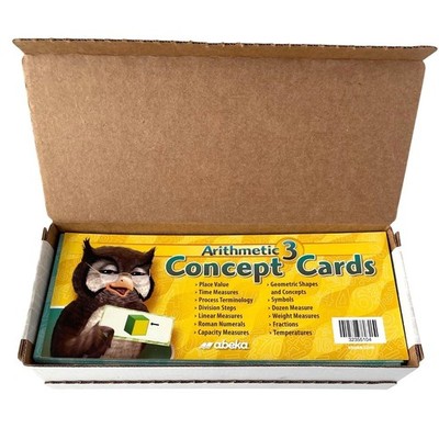 Arithmetic 3 Concept Cards Abeka Homeschool Educational Math Third Grade