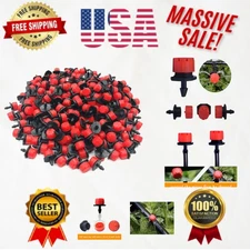 Adjustable 1/4 Inch Drip Irrigation System - Anti-Clogging Drippers & Sprinklers