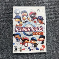 MLB Power Pros 2008 (Nintendo Wii, 2008) Complete Video Game Baseball CIB