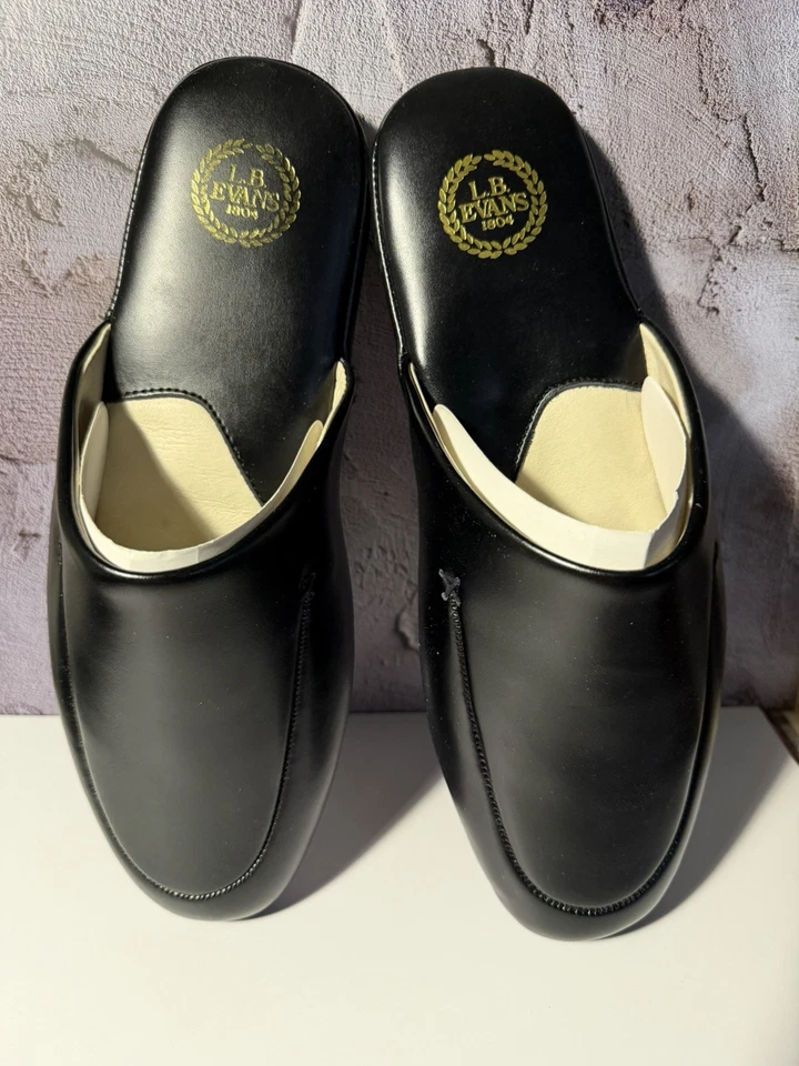 Zapatilla sin cordones LB Evans Duke Scuff para hombre, estilo 2761, talla 11 EEE negra, nueva con caja Foto 2 de 4