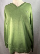 Lacoste Men's Vintage Wool V-Neck Sweater X-large Size 6 80s Wool New No Tags