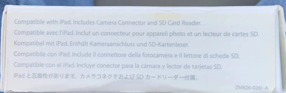 Genuine Apple iPad Camera Connection Kit MC531ZM/A A1362 A1358 30-Pin Adapter - Image 3 of 4