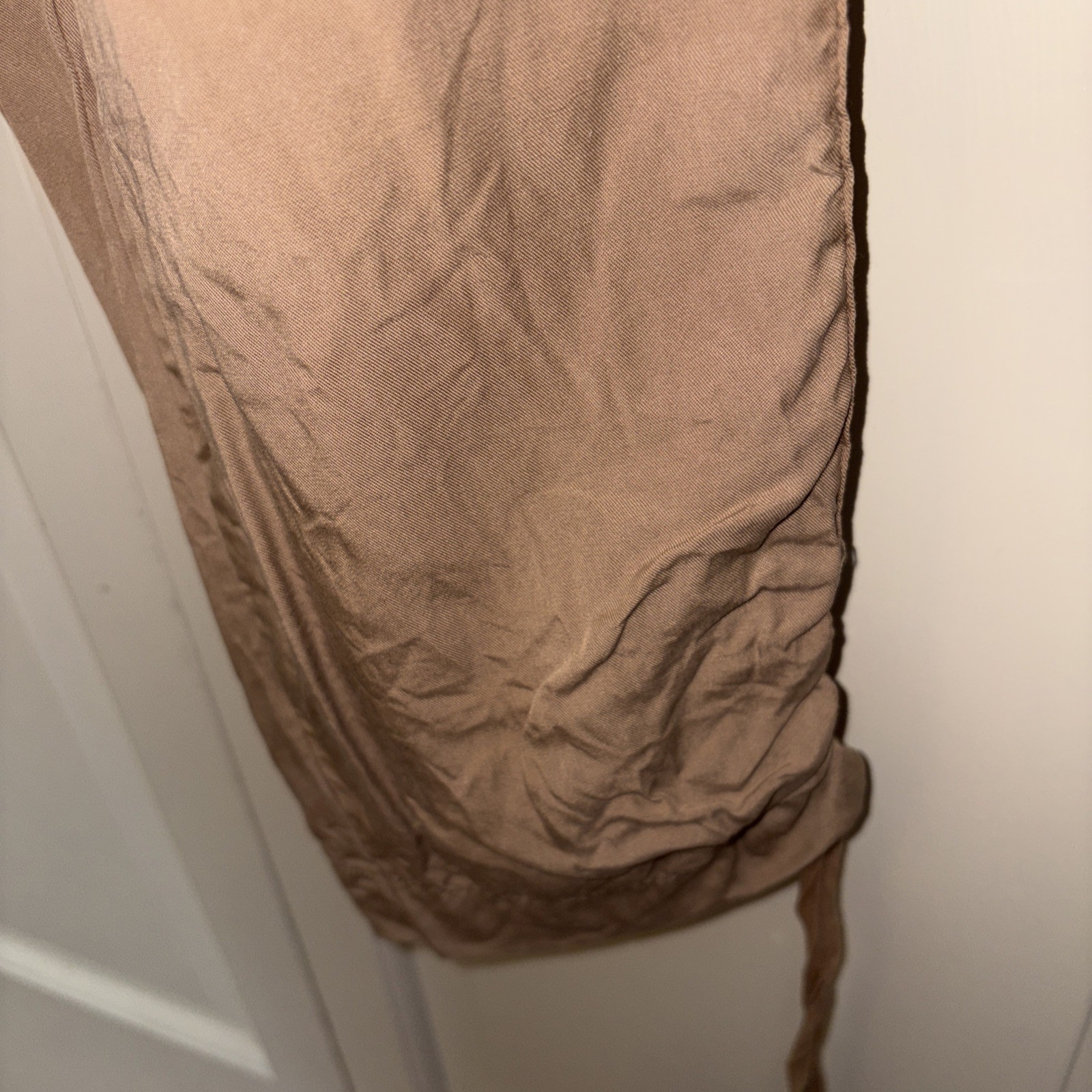 Lauren Ralph Lauren 100% lyocell khaki pants cinch legs size 14 drawstring thumbnail 6