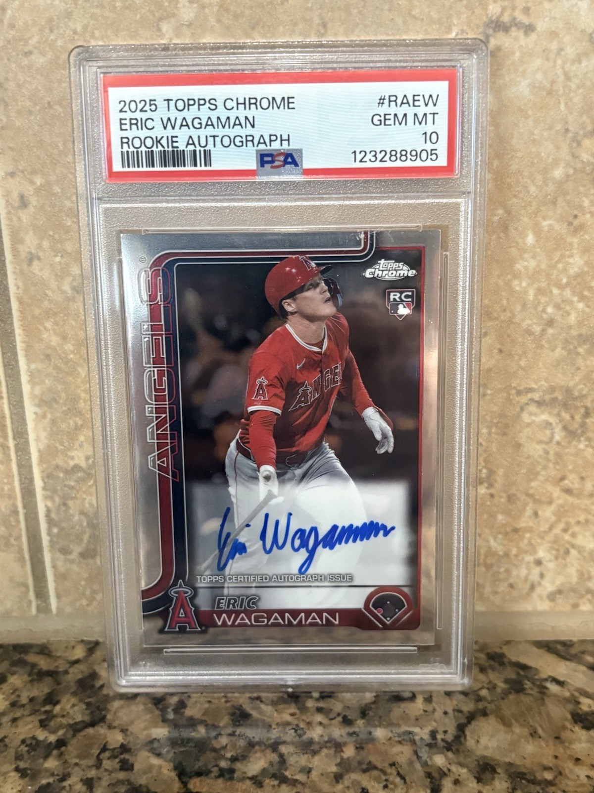 2025 TOPPS CHROME AUTO #RAEW ERIC WAGAMAN ROOKIE RC PSA 10