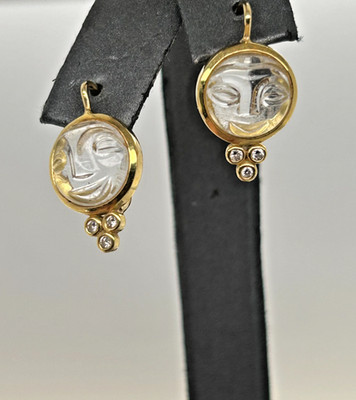 18k Yellow Gold Temple St. Clair Earrings