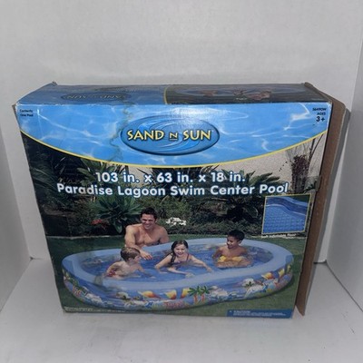 Vintage 2002 Intex Sand N Sun Paradise Lagoon Inflatable Pool 56490W NOS