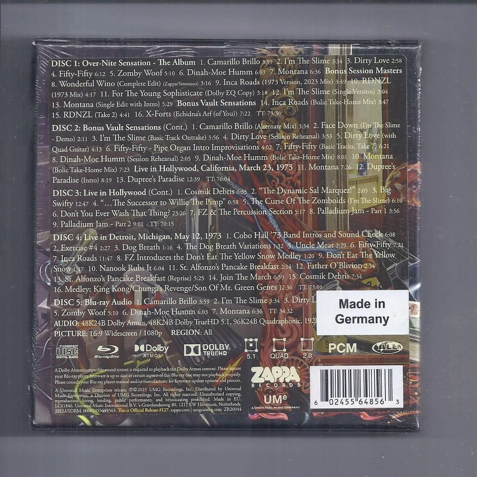 FRANK ZAPPA Mothers Over-Nite Sensation 50th 4 cd 1blu-ray super deluxe  box set - Bild 2 von 2