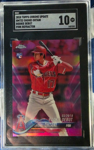 Shohei Ohtani [Pink Refractor] #HMT32 2018 Topps Chrome Update card