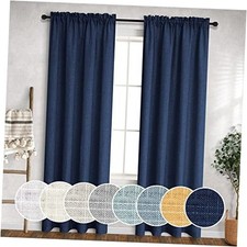 Navy Curtains 84 Inch Length for Living Room 52"W x 84"L Pack of 2 Navy Blue