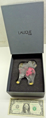 Beautiful Signed Lalique Tambwee Art Glass Crystal Lion Cubs w/Orig Box FRE SHIP