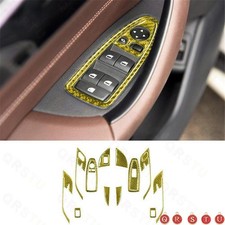 16pcs Glod Carbon Fiber Door Control Panel Tr...