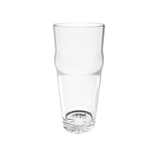 Pour44 Plthep016C English Pub Glass 16 Oz. 6-1/4H Starburst Base Polycarbonate