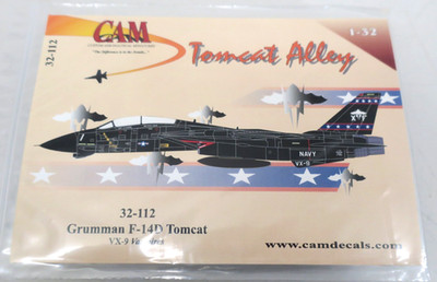 Cam Decals 1/32 Tomcat Alley Grumman F-14D Tomcat Decals #32-112
