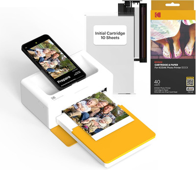 Dock plus 4PASS Instant Photo Printer, 4X6  Portable Picture Printer, Bluetooth