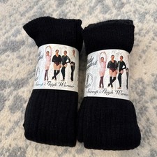 2x Body Wrappers Stirrup Thigh Warmer Leggings Black 36  Style 94