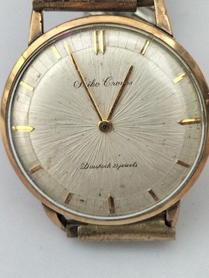 Seiko Cronos 14K Gold Filled Manual Wind Vintage Watch 34 mm