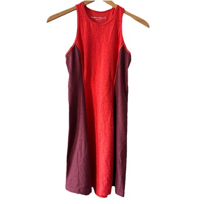 Outdoor Voices Athena Colorblock Tank Dress S Red Maroon Racerback Pickleball