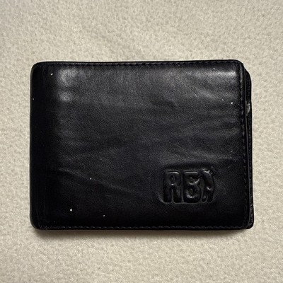 Roberta Ballmore Geldbörse Schwarz Echtleder Portemonnaie Bifold Kartenetui Tasche