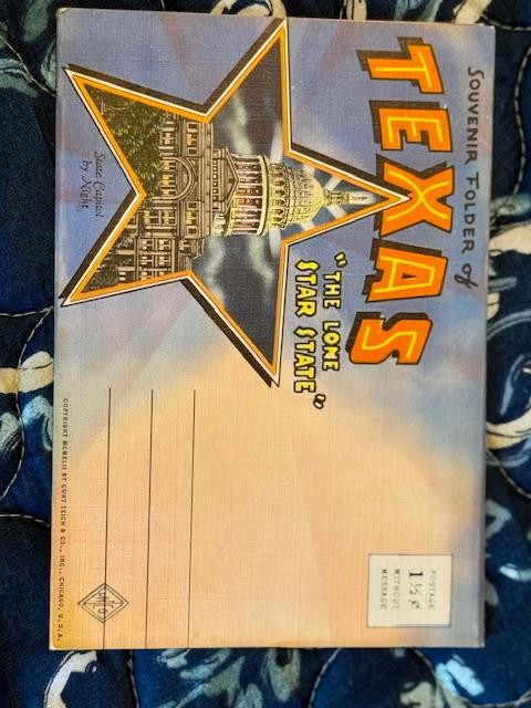 1940's Souvenir Folder of Texas "The Lone Star State"
