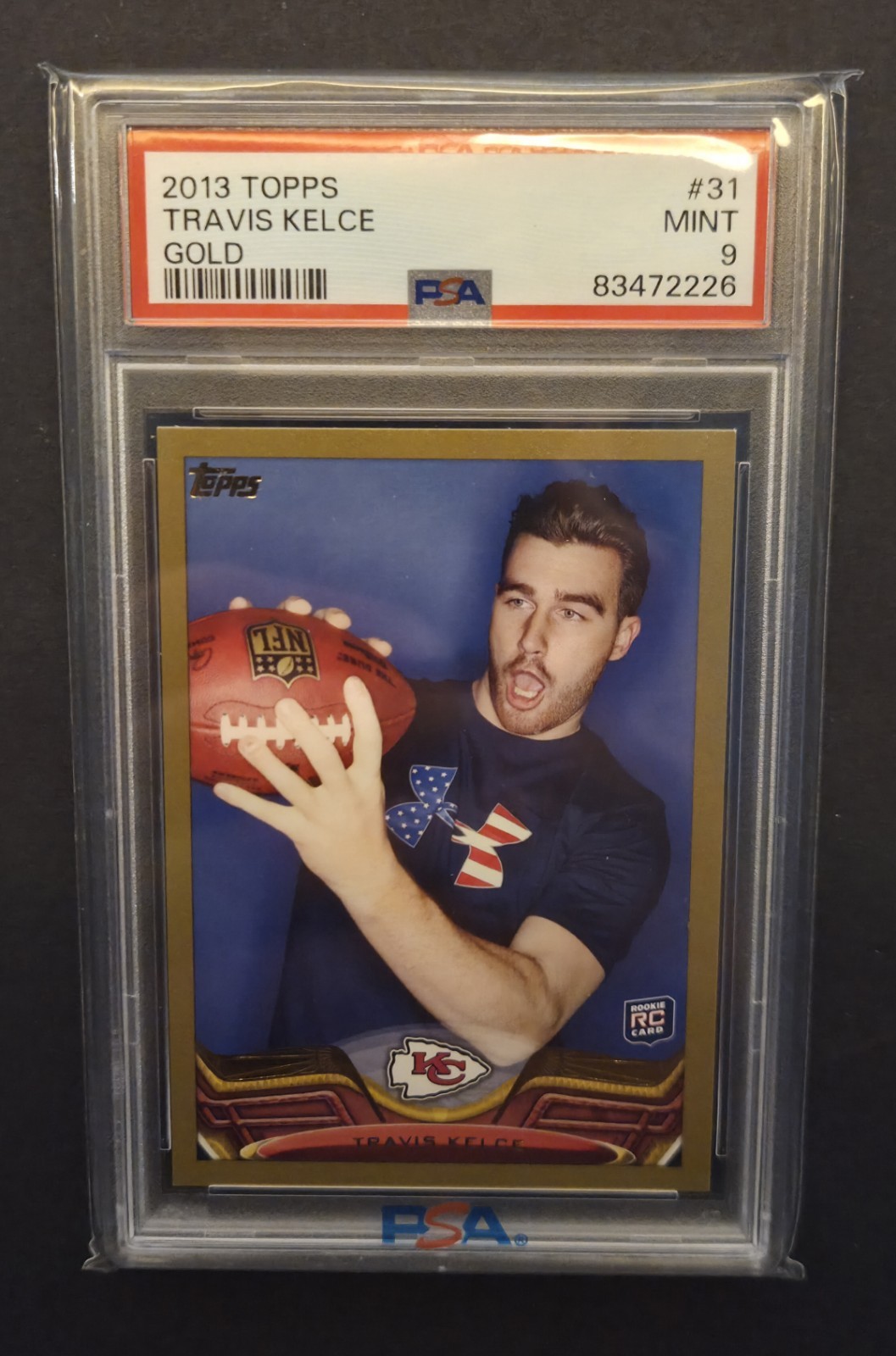 2013 Topps Travis Kelce Gold RC /2013 #31 PSA 9 Chiefs 