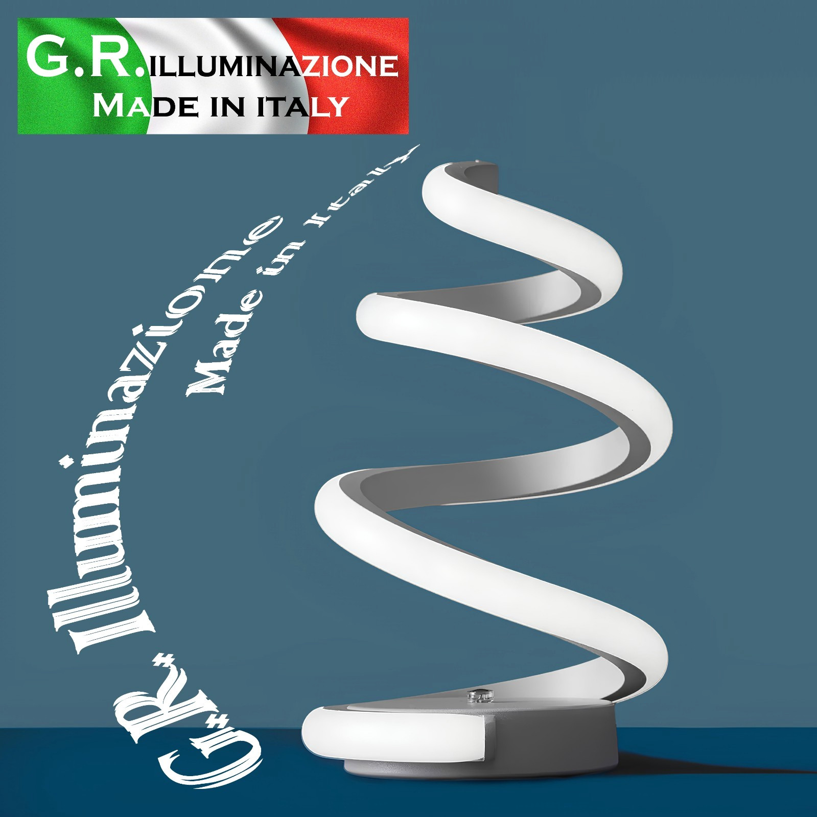 Lumetto LED Boucle Bianco Design Moderno | Lampada Tavolo Camera Letto