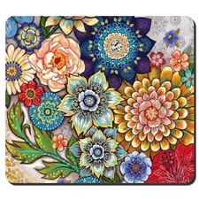 Dish Drying Mat for Kitchen Counter, 16 x 18" Cute Flower Theme Absorbent Hea...