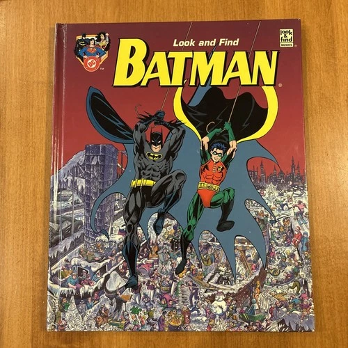 Batman Look and Find - Vintage Hardcover Book 1996 - DC Comics Superhero