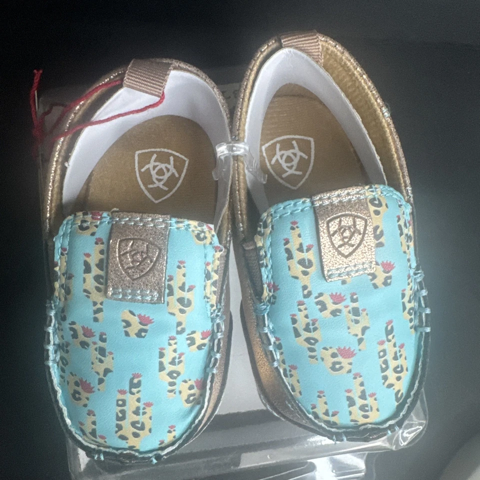 Ariat ребенка ясельного возраста Lil' Stompers Piper Cruiser золото/бирюзовый/кактус размер 2 - Изображение 4 из 4