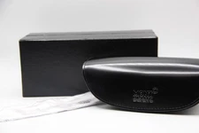 NEW MONT BLANC BLACK AUTHENTIC EYEGLASSES SUNGLASSES CASE W/CLOTH & BOX