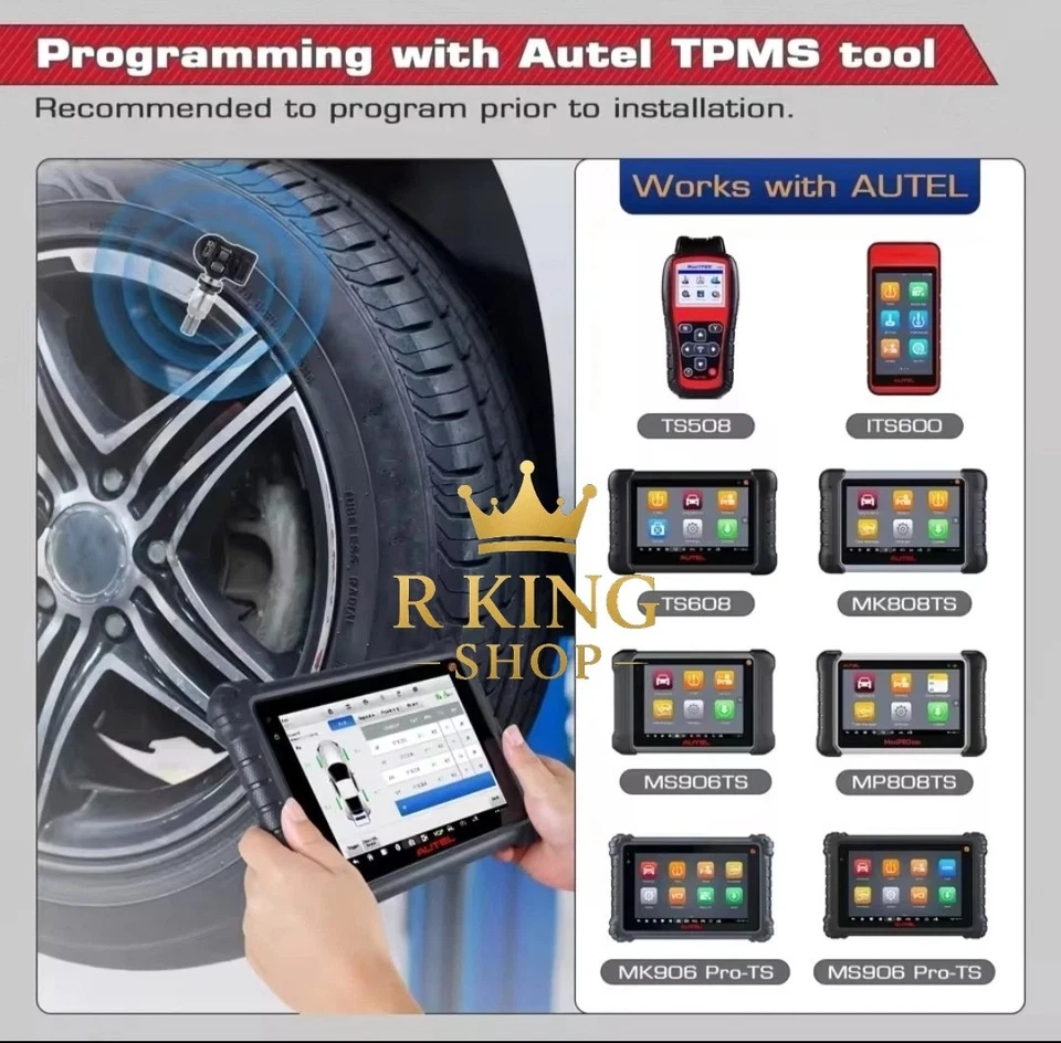 4 Sensor TPMS Universal Programmable 315/433hz MX 1 For Autel TS408 TS508 TS608 - Image 2 of 4
