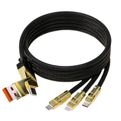 120W Super Fast Charging 2-to-3 Data Cable Typec Suitable for Apple Huawei Andro