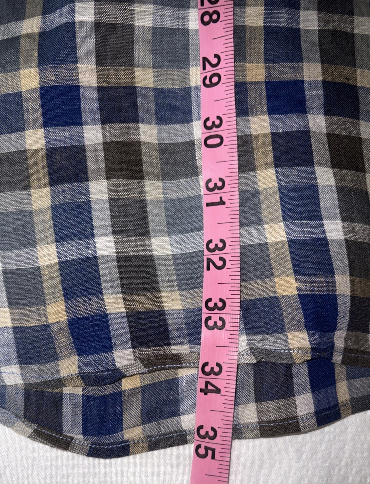 Robert Talbott 100% Linen Button Down Classic Pla… - image 7