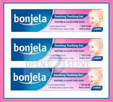 3x Bonjela Soothing Teething Gel Babies Children 6 Months + | No Sugar - 15g