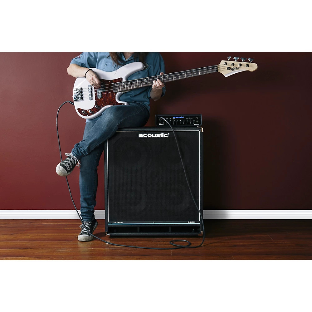 Acoustic B410C Classic 400W 4X10 Bass Speaker Cabinet Black