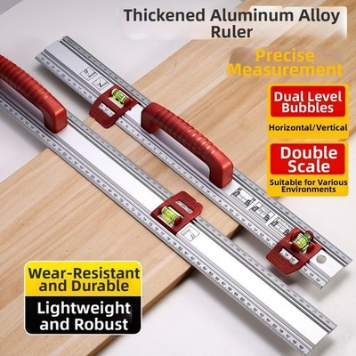 50 cm Aluminium Lineal mit zwei Wasserwaagen für genaue horizontale Ausrichtung