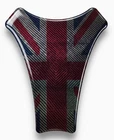 Union Jack Carbon Effect Resin Domed Tank Pad 177 x 217mm_Pattern 4