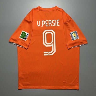 NETHERLANDS NIKE 2014 WORLD CUP SOCCER JERSEY #9 VAN PERSIE SIZE