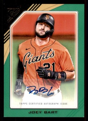 2022 Topps Gallery Young Stars Autographs Green #YSA-JB Joey Bart Giants 06/99