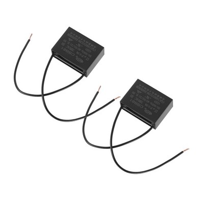 2Pcs - Ceiling Fan Capacitor CBB61 12uF 250V AC 2 Wires Metallized Polypropylene