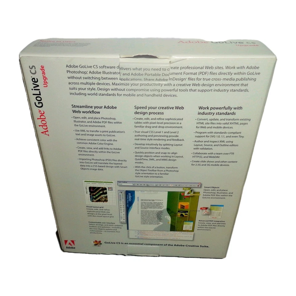 ADOBE GoLive CS Upgrade With Serial # Number For Windows - Image 2 of 4