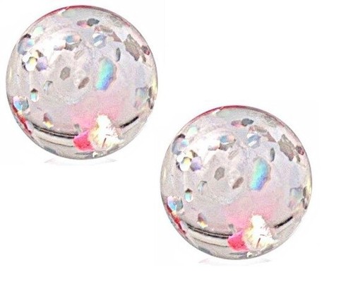 Barbell Horseshoe Bar Ring Spare Replacement Bead Ball Balls UV Plastic 2X/5X - Picture 9 of 13