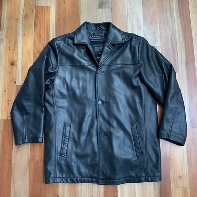 Pelle Studio Jacket Mens Wilsons Leather Thinsulate Removable Liner Sz L Black