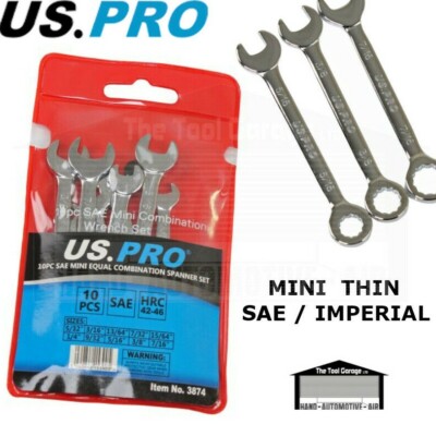 US PRO 10-Piece Whitworth Combination Spanner Set - Sizes 1/8 To 11/16 2 thumbnail image