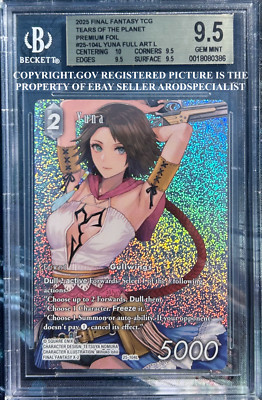 FINAL FANTASY TCG TEARS OF THE PLANET FULL ART FOIL YUNA 25-104L