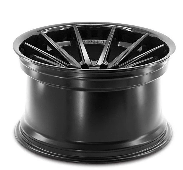 RUEDAS CÓNCAVAS FERRADA FR4 22" NEGRO MATE PARA TESLA MODELO S 22X9 Y 22X10,5 Foto 3 de 4