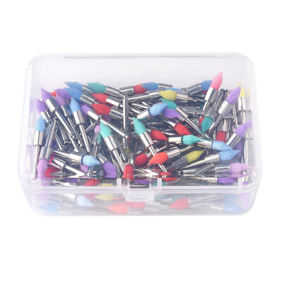 Dental White & Colorful Prophy Polishing Brush Nylon Flat Latch & Tapered Type