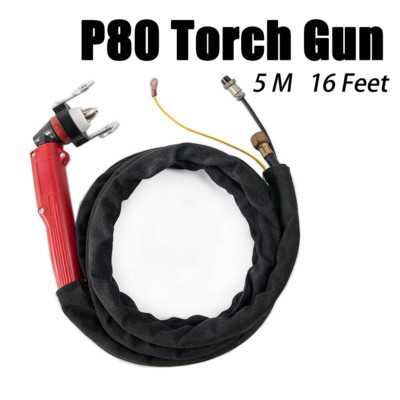 P-80 Plasma Cutter Torch Non-Touch Pilot Arc Elbow Head 5M/16Ft Fit CUT-55P/65P